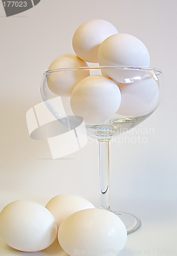 Image of Eggs in Champagne Glass