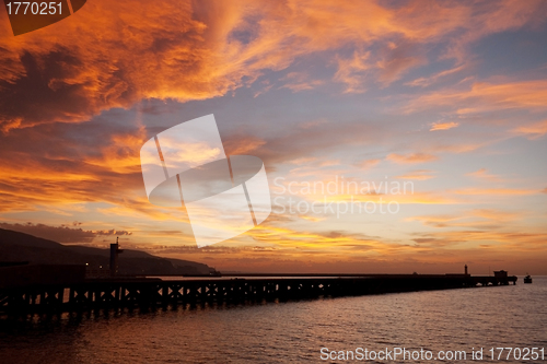 Image of Sunset in Almeria beach, Spain