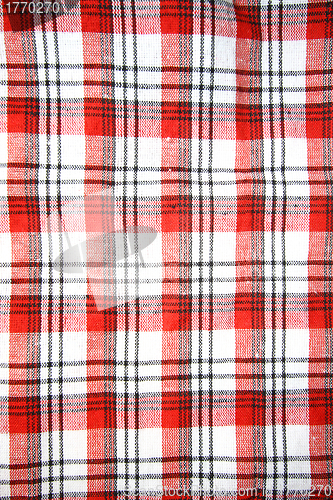 Image of Red checkers cloth background