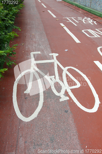 Image of Bicycle sign on the floor