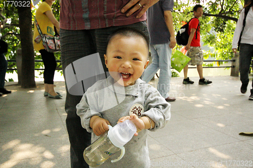 Image of A happy children in park of Guangzhou, China 