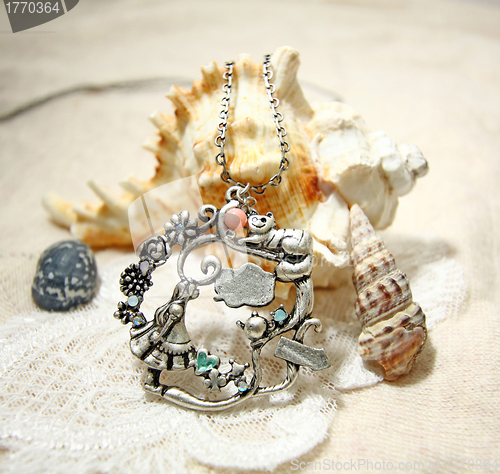 Image of Necklace on shell