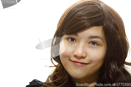 Image of Beautiful asian woman isolated on white background
