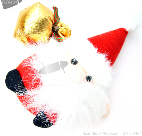 Image of Santa Claus doll isolated on white background