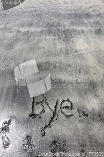Image of Bye on sand