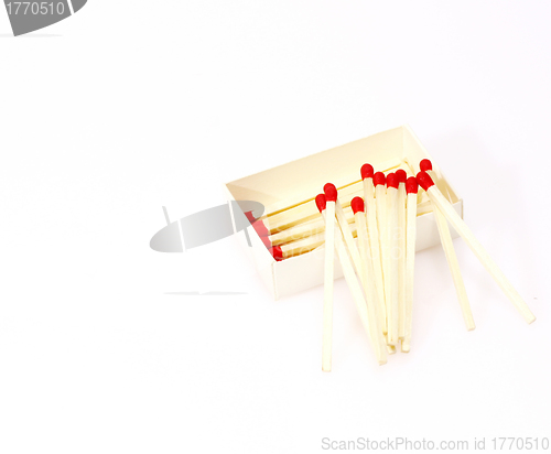 Image of Red matches isolated on white background