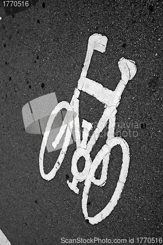 Image of Bicycle sign on the floor