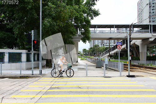 Image of Zebra crossing with people