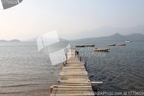 Image of Wooden pier over the sea