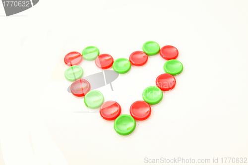 Image of Buttons making a heart