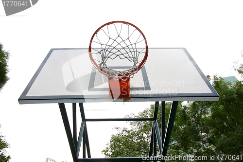Image of Basketball stand with net