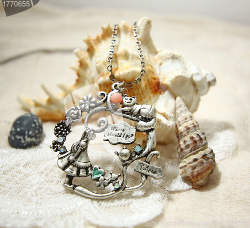 Image of Necklace on cloth
