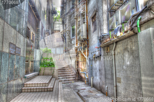 Image of Alley in an old street, HDR image.