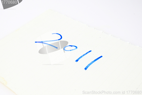 Image of 2011 words on paper