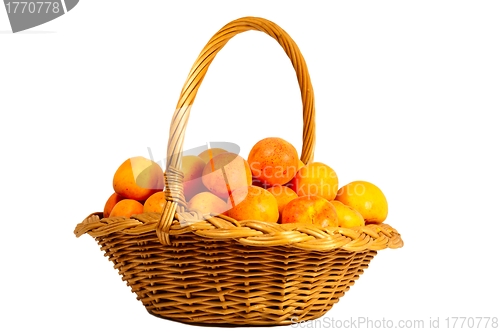 Image of Basket with Apricots