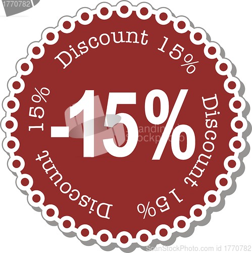 Image of Discount fifteen percent 