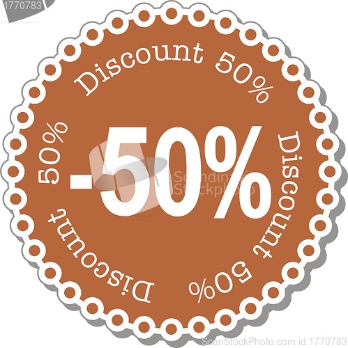 Image of Discount fifty percent