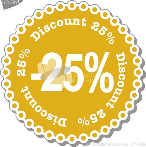 Image of Discount twenty five percent
