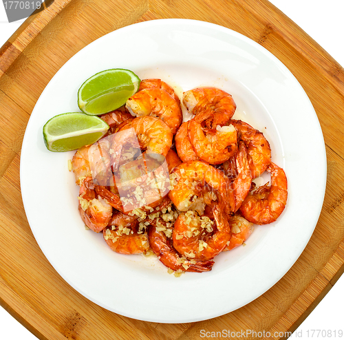 Image of Fried King Prawns Served in Plate