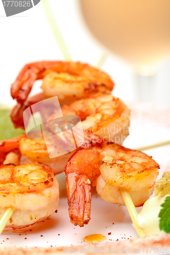 Image of Fried King Prawns Served in Plate