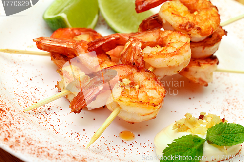 Image of Fried King Prawns Served in Plate