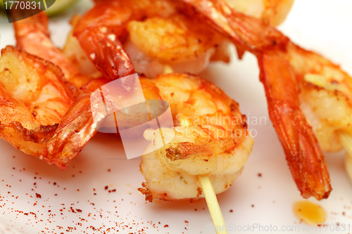 Image of Fried King Prawns Served in Plate