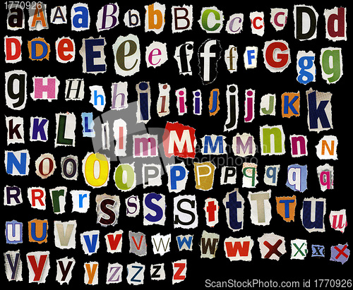 Image of Torn alphabet