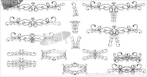 Image of Vector set: design elements and page decoration - lots of useful elements to embellish your layout.