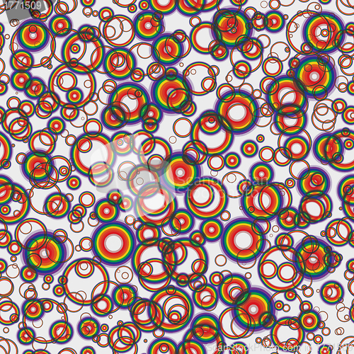 Image of Seamless texture - color circles on a white