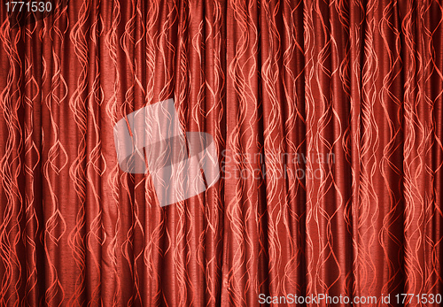 Image of Red curtains - background