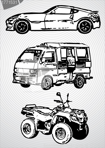 Image of Three vehicles for different purposes