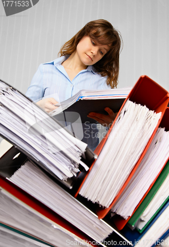 Image of Accountant and business documents