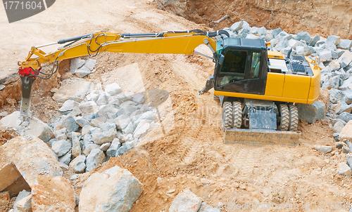 Image of Yellow Excavator