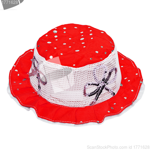 Image of Red child hat on white