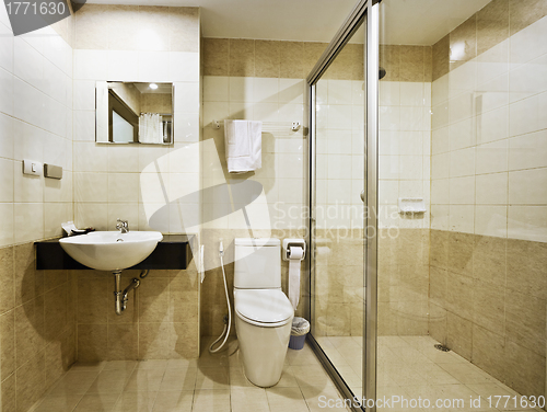 Image of Bathroom in a budget hotel