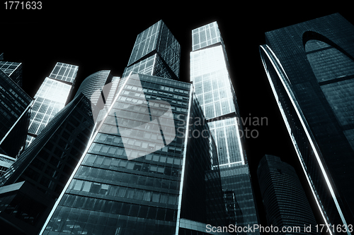 Image of Gloomy city of skyscrapers