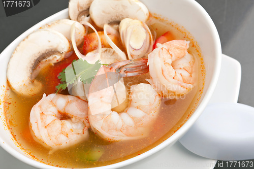 Image of Thai Vegetable Soup with Shrimp