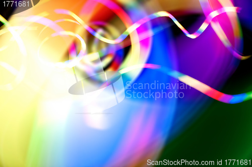 Image of Funky Blurred Light Trails Abstract