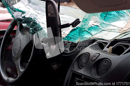 Image of Crashed Automobile Interior