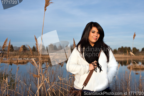 Image of Hispanic Woman Outdoors