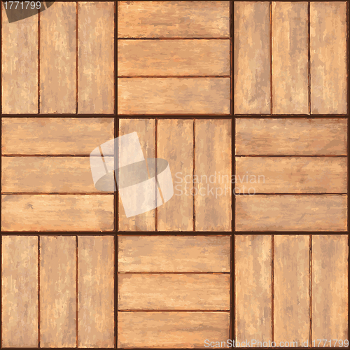 Image of Seamless texture - wooden plaque wall