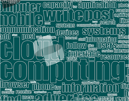 Image of Word cloud tags concept illustration of social media