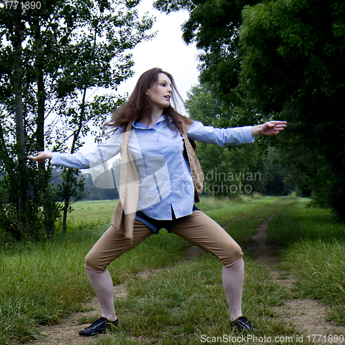 Image of Dancer on a country path.