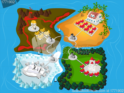 Image of Four Kindom map.