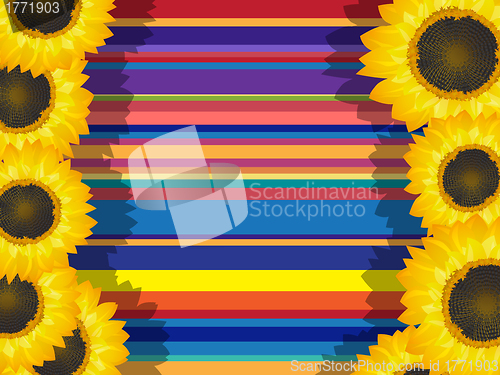 Image of Decorative sunflowers card