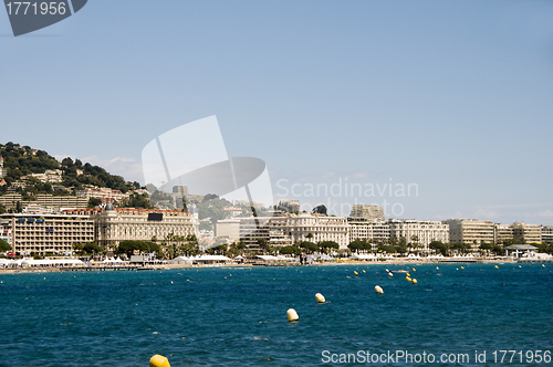 Image of Mediterranean Sea resort panorama Cannes France