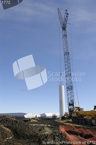 Image of Wind turbine under Construction