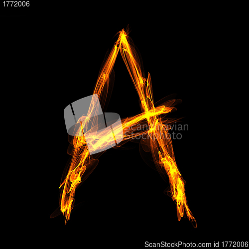 Image of Fiery letter A 