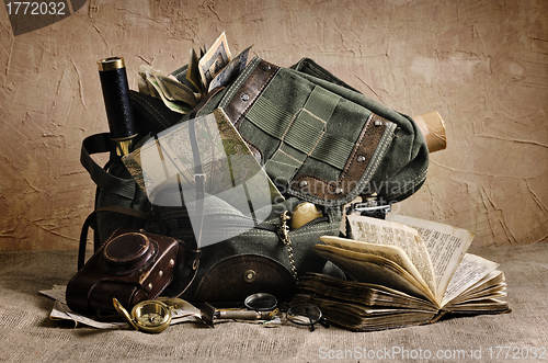 Image of Travel theme still life