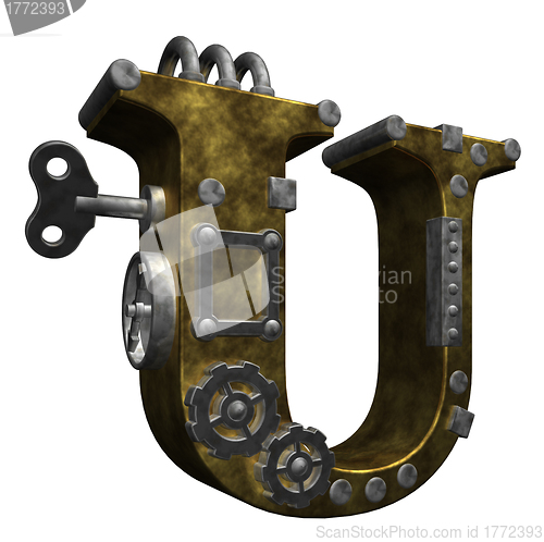 Image of steampunk letter u